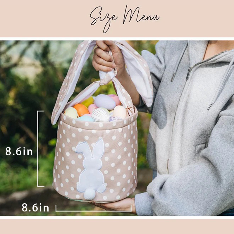 Easter Rabbit Bucket Rabbit Tail Bag